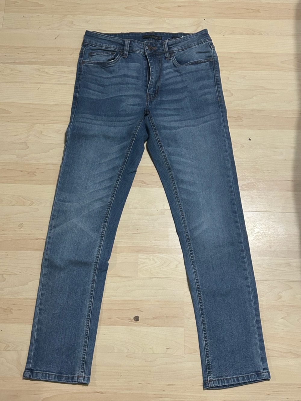 Indigo Beast Mens Slim Straight Jeans (30x32)